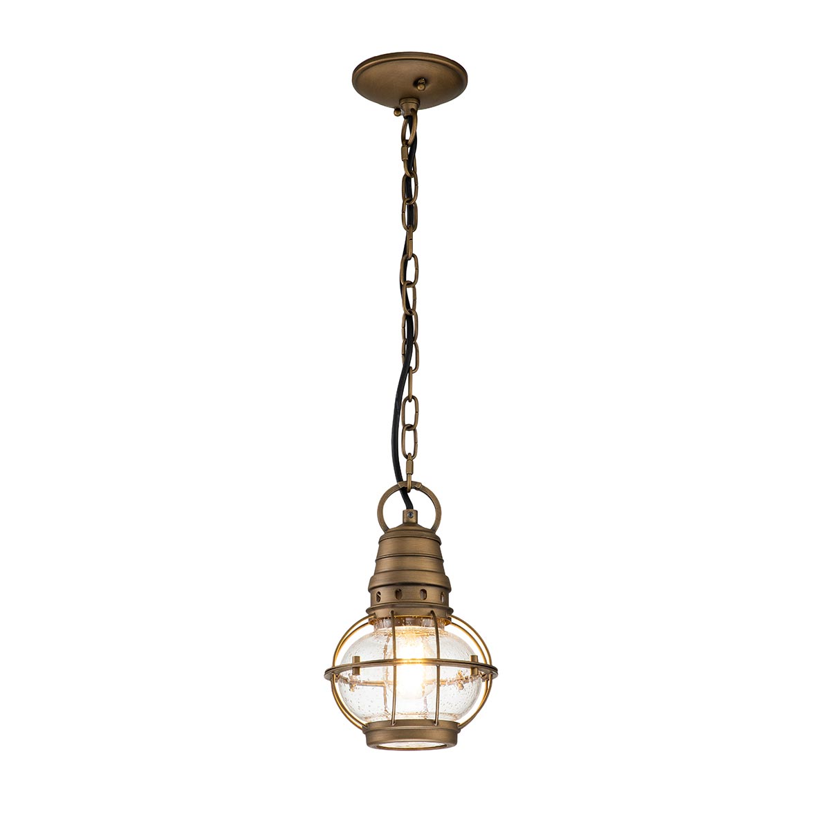 Kichler Outdoor Hanging from the Bridge Point range. Bridgepoint 1 Light Small Chain Lantern Product Code = KL-BRIDGEPOINT8S-NBR