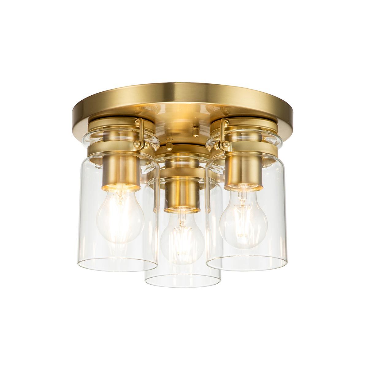 Kichler Ceiling Flush from the Brinley range. Brinley 3 Light Flush – SKU KL-BRINLEY-F-BB