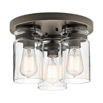 Kichler Ceiling Flush from the Brinley range. Brinley 3 Light Flush Product Code = KL-BRINLEY-F-OZ