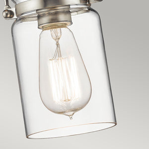 Kichler Pendant from the Brinley range. Brinley 1 Light Mini Pendant Product Code = KL-BRINLEY-MP-NI
