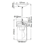 Kichler Pendant from the Brinley range. Brinley 1 Light Mini Pendant – SKU KL-BRINLEY-MP-NI