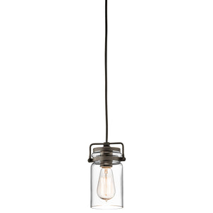 Kichler Pendant from the Brinley range. Brinley 1 Light Mini Pendant Product Code = KL-BRINLEY-MP-OZ