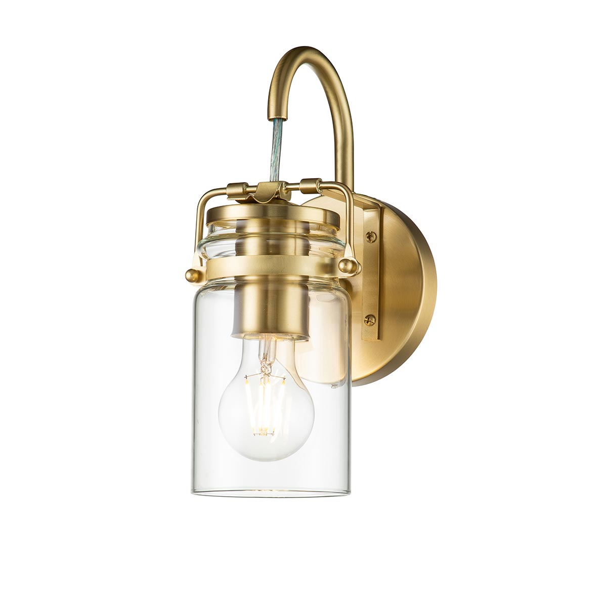 Kichler Wall Light from the Brinley range. Brinley 1 Light Wall Light Product Code = KL-BRINLEY1-BB