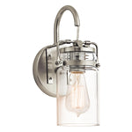 Kichler Wall Light from the Brinley range. Brinley 1 Light Wall Light Product Code = KL-BRINLEY1-NI