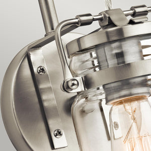 Kichler Wall Light from the Brinley range. Brinley 1 Light Wall Light Product Code = KL-BRINLEY1-NI