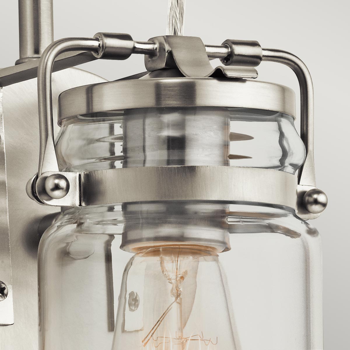 Kichler Wall Light from the Brinley range. Brinley 1 Light Wall Light Product Code = KL-BRINLEY1-NI