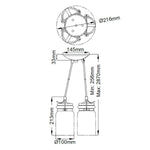 Kichler Pendant from the Brinley range. Brinley 3 Light Pendant – SKU KL-BRINLEY3-BB