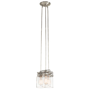 Kichler Pendant from the Brinley range. Brinley 3 Light Pendant  Product Code = KL-BRINLEY3-NI