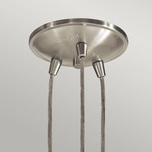 Kichler Pendant from the Brinley range. Brinley 3 Light Pendant  Product Code = KL-BRINLEY3-NI