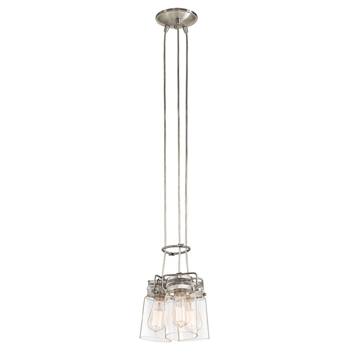 Kichler Pendant from the Brinley range. Brinley 3 Light Pendant – SKU KL-BRINLEY3-NI