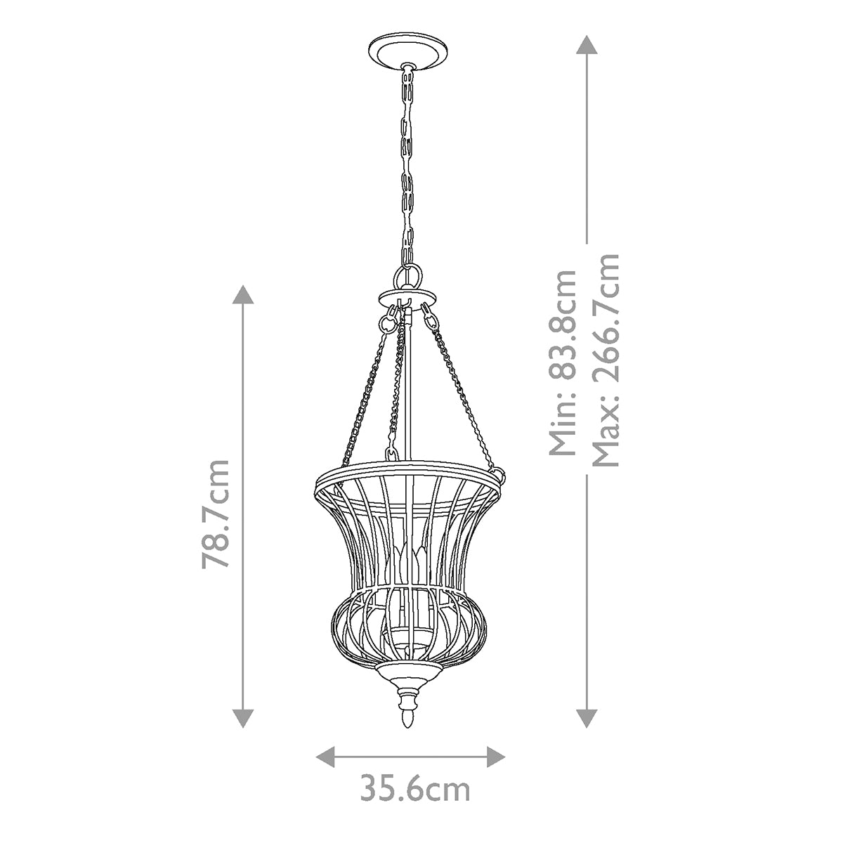 Kichler Pendant from the Calla range. Calla 3 Light Pendant Product Code = KL-CALLA-P-M