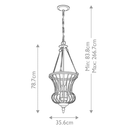 Kichler Pendant from the Calla range. Calla 3 Light Pendant Product Code = KL-CALLA-P-M