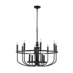 Kichler Chandelier from the Capitol Hill range. Capitol Hill 12lt Chandelier Product Code = KL-CAPITOL-HILL12-BLK