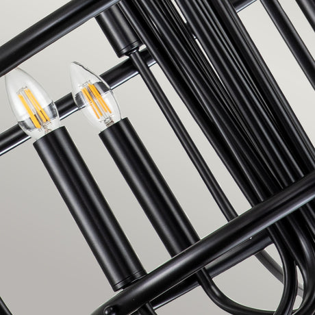 Kichler Chandelier from the Capitol Hill range. Capitol Hill 12lt Chandelier Product Code = KL-CAPITOL-HILL12-BLK