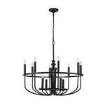 Kichler Chandelier from the Capitol Hill range. Capitol Hill 12lt Chandelier Product Code = KL-CAPITOL-HILL12-BLK