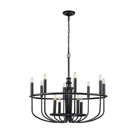 Kichler Chandelier from the Capitol Hill range. Capitol Hill 12lt Chandelier Product Code = KL-CAPITOL-HILL12-BLK