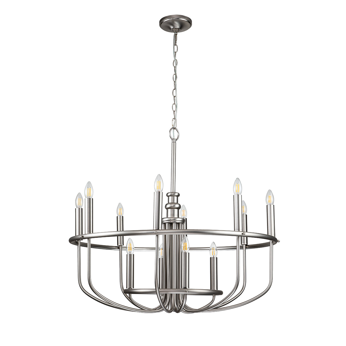 Kichler Chandelier from the Capitol Hill range. Capitol Hill 12lt Chandelier Product Code = KL-CAPITOL-HILL12-BN