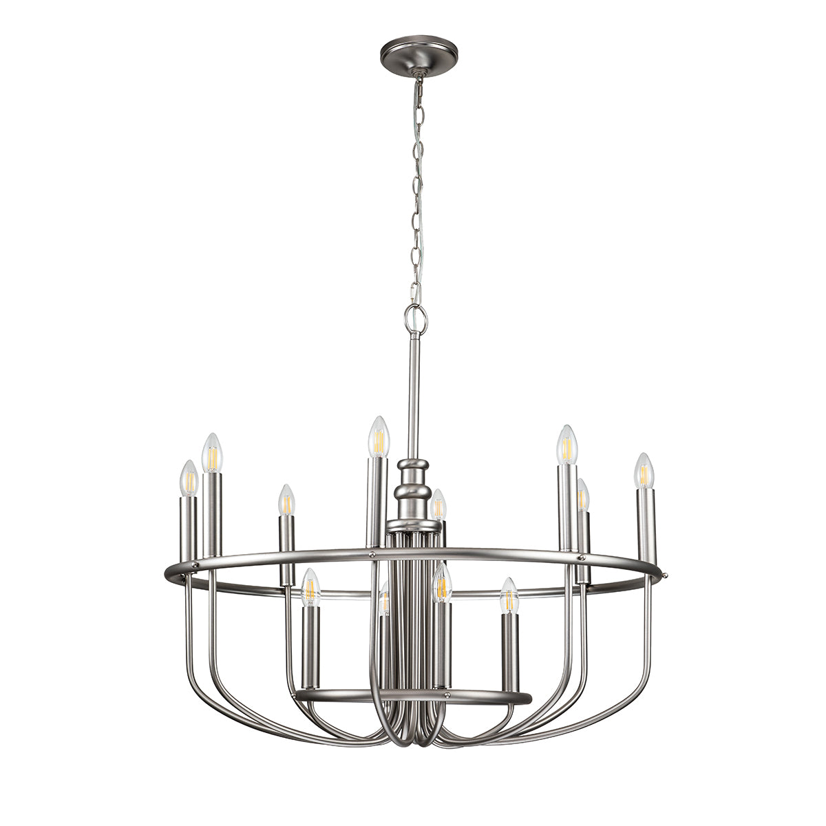 Kichler Chandelier from the Capitol Hill range. Capitol Hill 12lt Chandelier Product Code = KL-CAPITOL-HILL12-BN