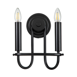 Kichler Wall Light from the Capitol Hill range. Capitol Hill 2lt Wall light Product Code = KL-CAPITOL-HILL2-BLK