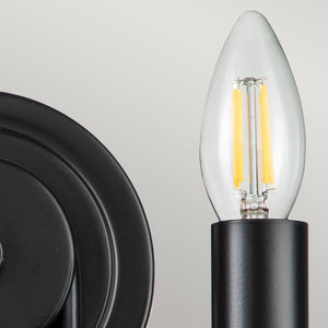 Kichler Wall Light from the Capitol Hill range. Capitol Hill 2lt Wall light Product Code = KL-CAPITOL-HILL2-BLK