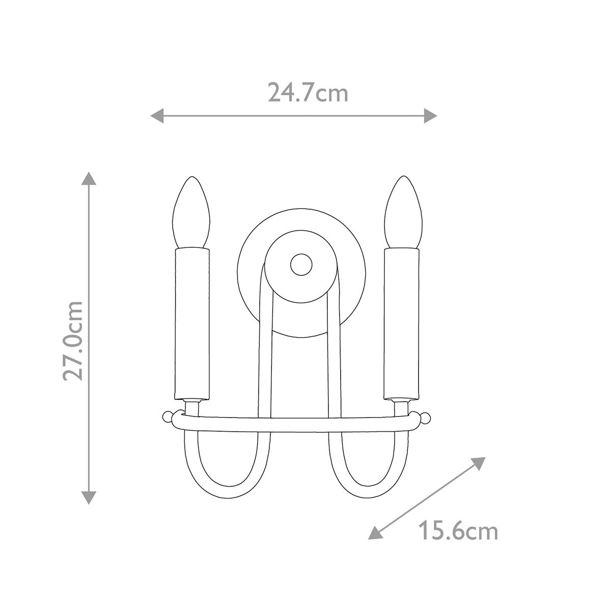 Kichler Wall Light from the Capitol Hill range. Capitol Hill 2-light Wall light – SKU KL-CAPITOL-HILL2-BN