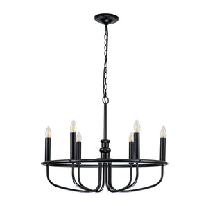 Kichler Chandelier from the Capitol Hill range. Capitol Hill 6lt Chandelier Product Code = KL-CAPITOL-HILL6-BLK