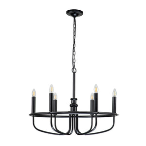Kichler Chandelier from the Capitol Hill range. Capitol Hill 6lt Chandelier Product Code = KL-CAPITOL-HILL6-BLK