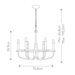 Kichler Chandelier from the Capitol Hill range. Capitol Hill 6-light Chandelier – SKU KL-CAPITOL-HILL6-BLK