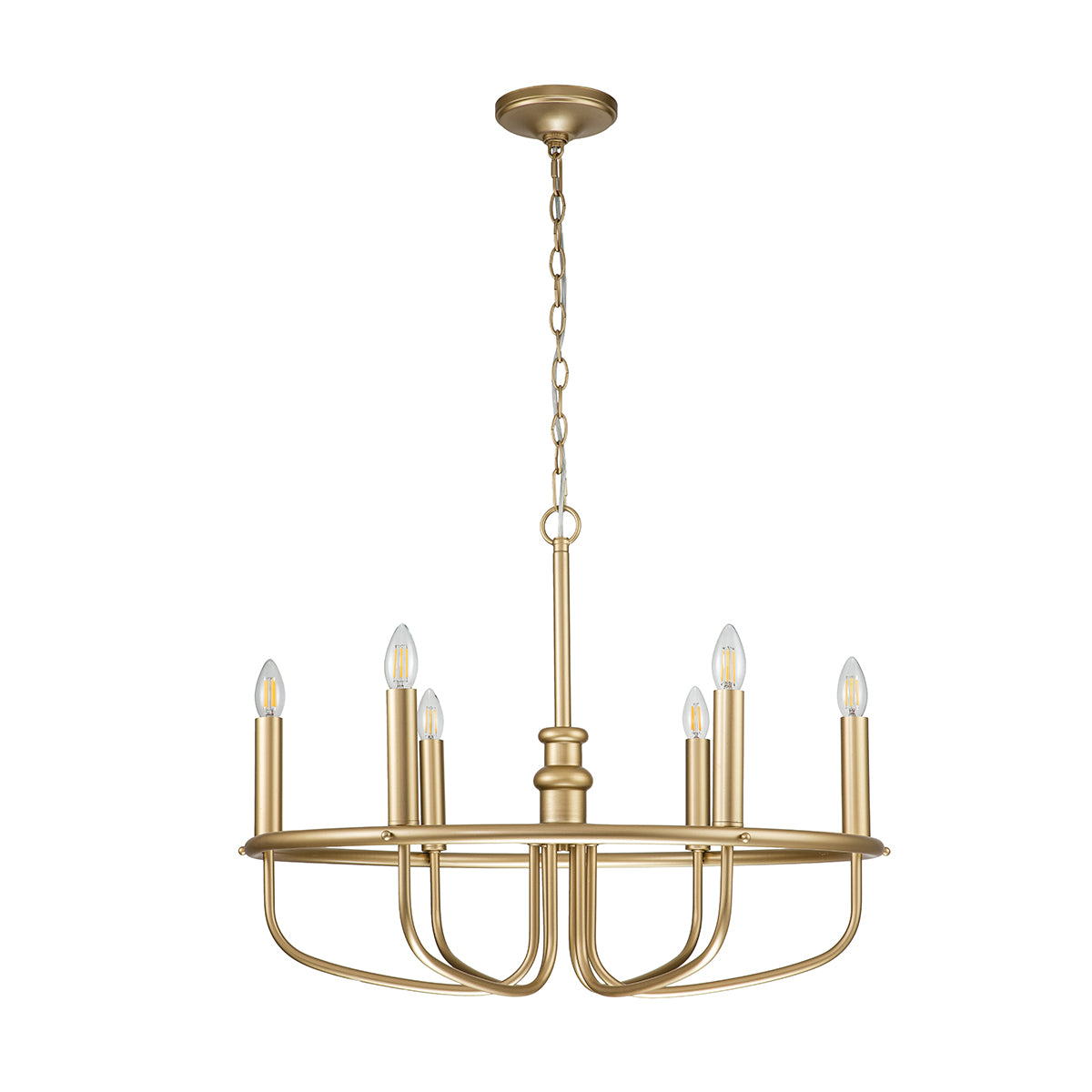 Kichler Chandelier from the Capitol Hill range. Capitol Hill 6lt Chandelier Product Code = KL-CAPITOL-HILL6-PNBR