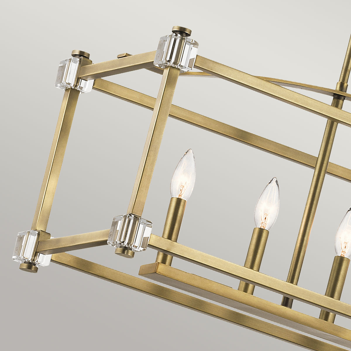 Kichler Chandelier from the Cayden range. Cayden 6 Light Linear Chandelier  Product Code = KL-CAYDEN-ISLE