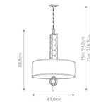 Kichler Pendant from the Celestial range. Celestial 3 Light Pendant – SKU KL-CELESTIAL-3P
