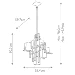 Kichler Chandelier from the City Lights range. City Lights 7 Light Chandelier – SKU KL-CITY-LIGHTS7A
