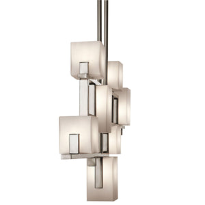 Kichler Chandelier from the City Lights range. City Lights 7 Light Linear Chandelier Product Code = KL-CITY-LIGHTS7B