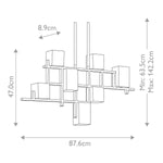 Kichler Chandelier from the City Lights range. City Lights 7 Light Linear Chandelier – SKU KL-CITY-LIGHTS7B