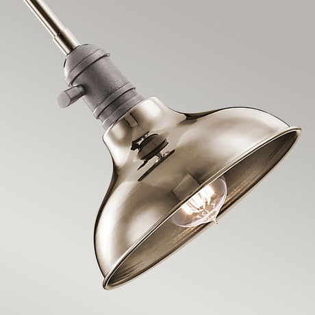 Kichler Pendant from the Cobson range. Cobson 1 Light Mini Pendant - Polished Nickel Product Code = KL-COBSON-MP-PN