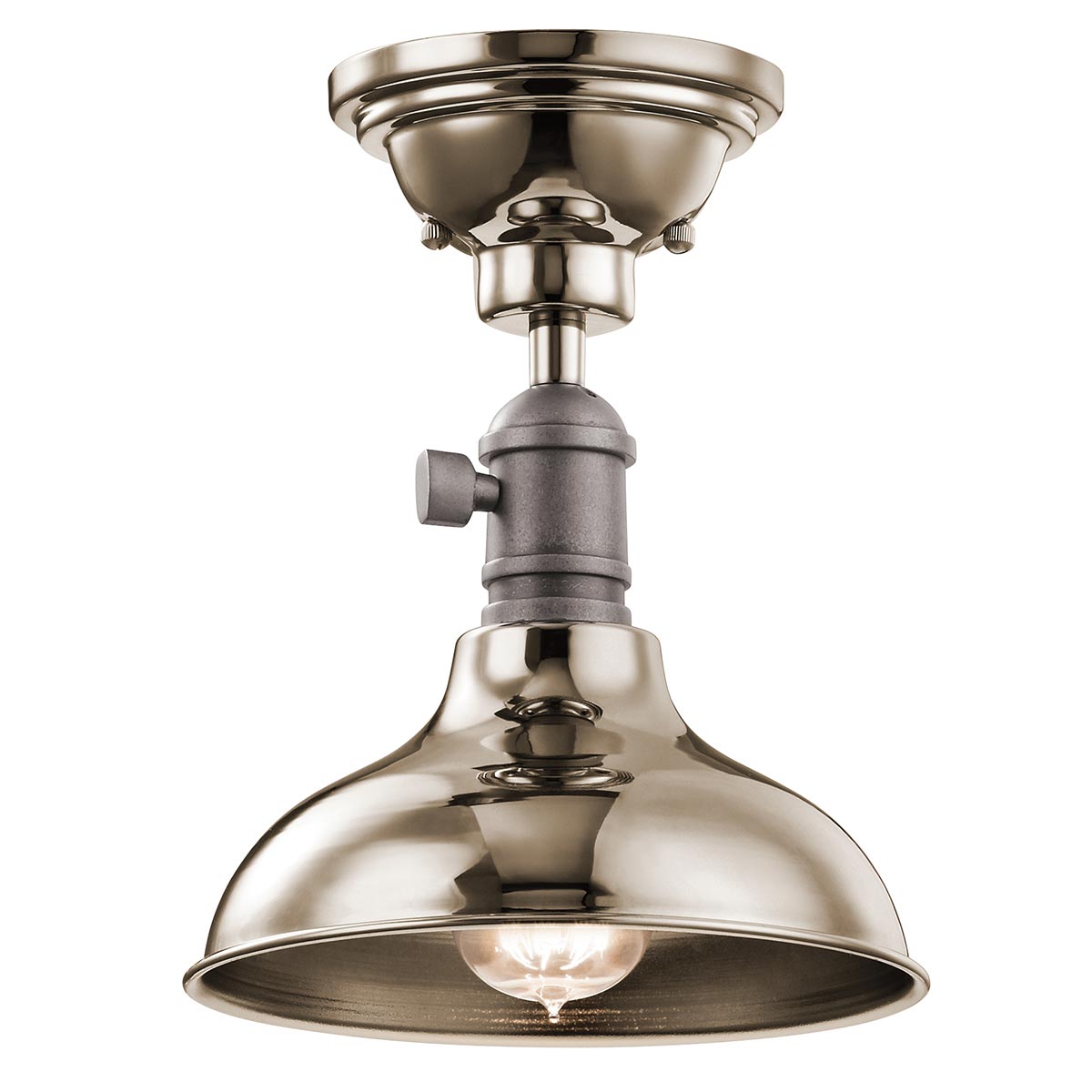 Kichler Pendant from the Cobson range. Cobson 1 Light Mini Pendant - Polished Nickel Product Code = KL-COBSON-MP-PN