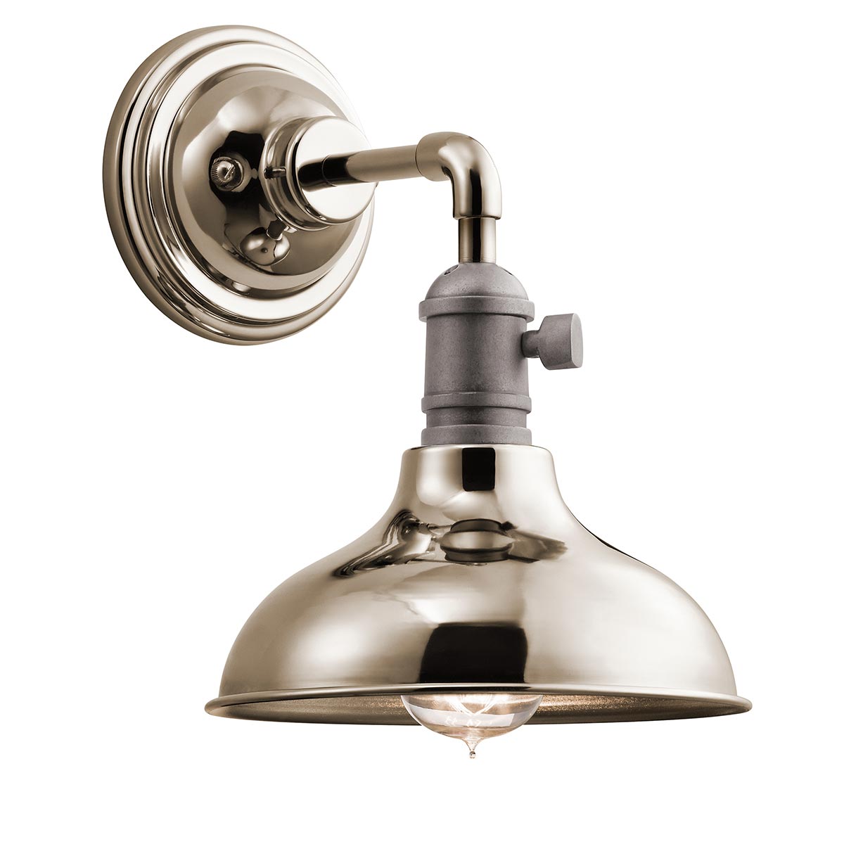 Kichler Wall Light from the Cobson range. Cobson 1 Light Wall Light - Polished Nickel Product Code = KL-COBSON1-PN