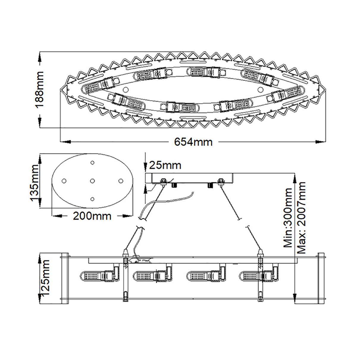 Kichler Chandelier from the Crystal Skye range. Crystal Skye 8 Light Island Chandelier – SKU KL-CRYSTAL-SKYE-ISLE