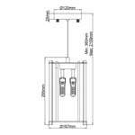 Kichler Pendant from the Crystal Skye range. Crystal Skye 2 Light Mini Pendant – SKU KL-CRYSTAL-SKYE-MP