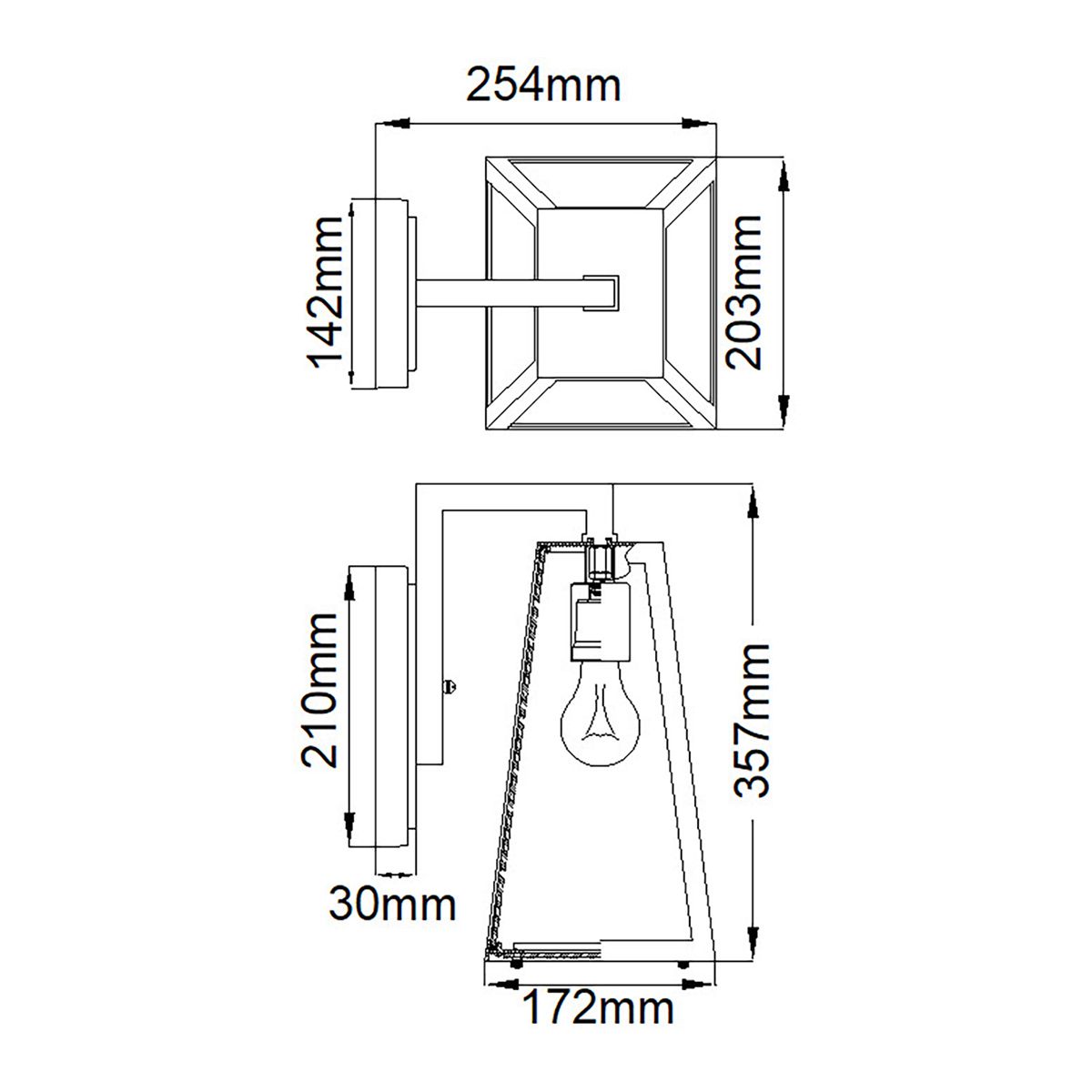 Kichler Outdoor Wall Light from the Delison range. Delison 1 Light Wall Lantern - Medium – SKU KL-DELISON-M-RZ