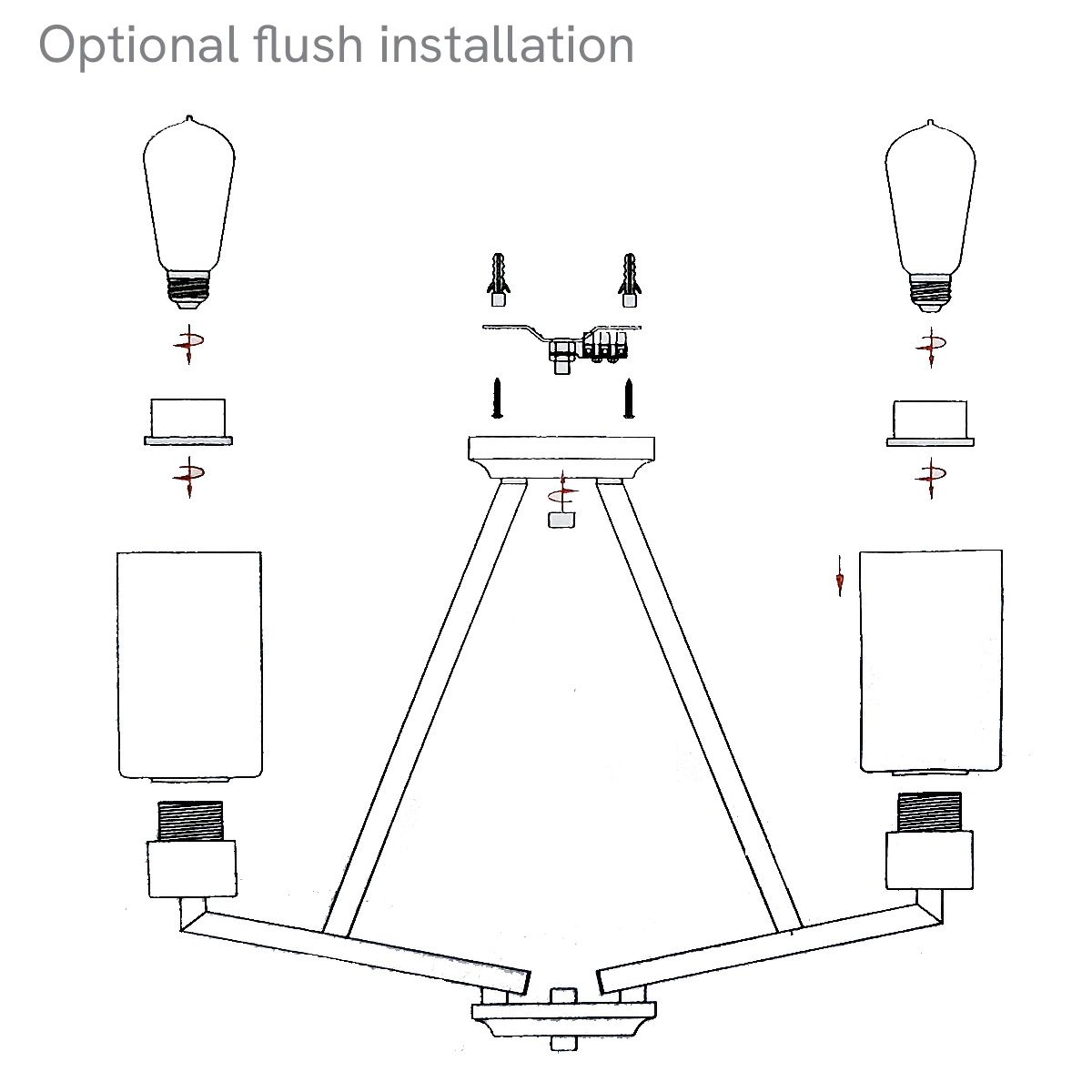 Kichler Chandelier from the Deryn range. Deryn 3 Light Chandelier – SKU KL-DERYN3-DAG