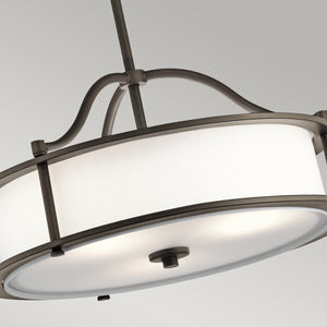 Kichler Pendant from the Emory range. Emory 3 Light Pendant/Semi-Flush Product Code = KL-EMORY-P-S-OZ