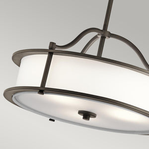 Kichler Pendant from the Emory range. Emory 3 Light Pendant/Semi-Flush Product Code = KL-EMORY-P-S-OZ