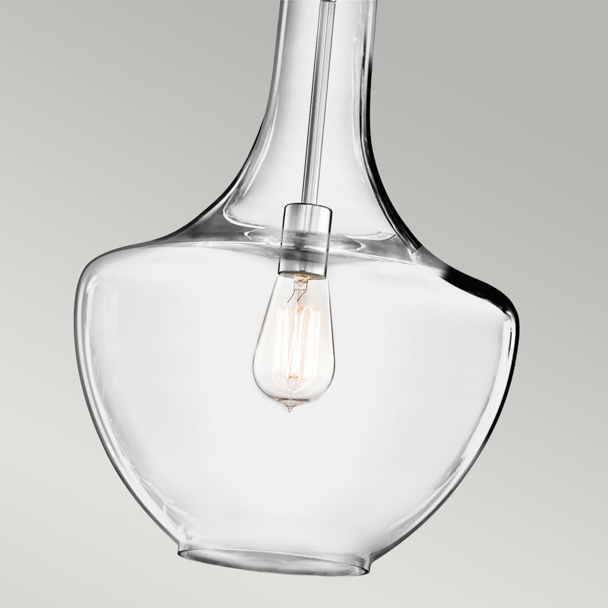 Kichler Pendant from the Everly range. Everly 1 Light Medium Pendant Product Code = KL-EVERLY-P-M-CH