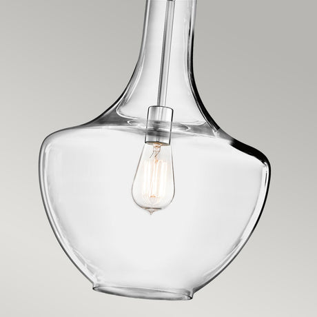 Kichler Pendant from the Everly range. Everly 1 Light Medium Pendant Product Code = KL-EVERLY-P-M-CH