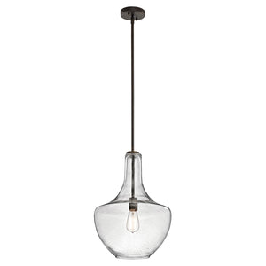 Kichler Pendant from the Everly range. Everly 1 Light Medium Pendant Product Code = KL-EVERLY-P-M-OZ