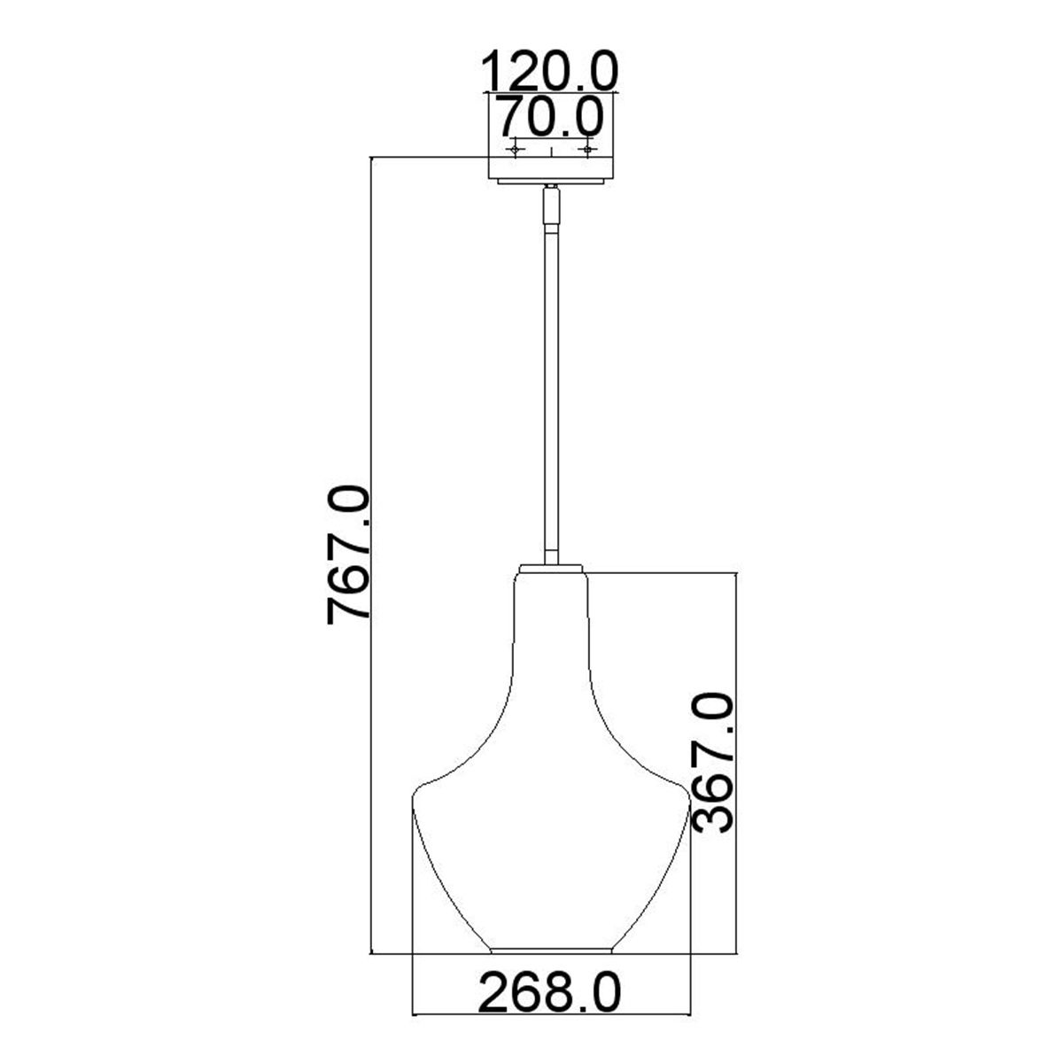 Kichler Pendant from the Everly range. Everly 1 Light Small Pendant – SKU KL-EVERLY-P-S-CH