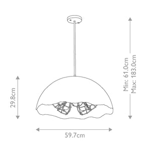 Kichler Pendant from the Fracture range. Fracture 5 Light Pendant Product Code = KL-FRACTURE-P-L