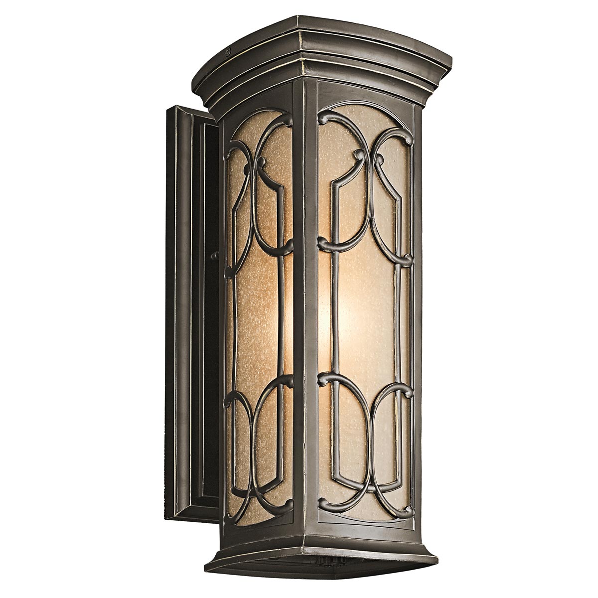 Kichler Outdoor Wall Light from the Franceasi range. Franceasi 1 Light Medium Wall Lantern Product Code = KL-FRANCEASI-M