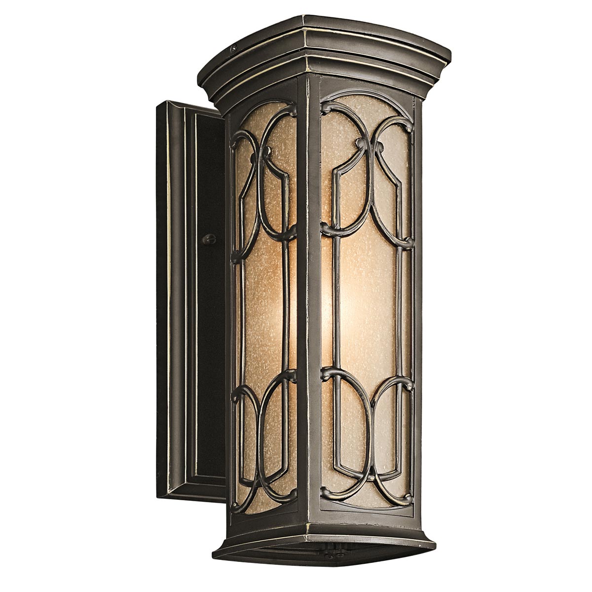Kichler Outdoor Wall Light from the Franceasi range. Franceasi 1 Light Small Wall Lantern Product Code = KL-FRANCEASI-S
